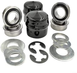 Voorwielring - Dragende Omzettingsuitrusting - Conversiekit - Compatibel met Craftsman/Poulan/Husqvarna/Jonsered - Metaal/Rubber - Inhoud: 1 set - Wielbus — thumbnail 1