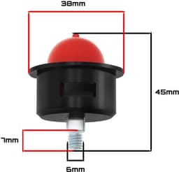Oliebol - 2 Stuks - Rubber/Kunststof - Hoogwaardige Materialen - Compatibel met Cobra DG350/M40C/M41C - Eenvoudig te Installeren - Primerbol — thumbnail 4