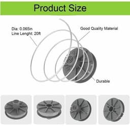 Geschikt geschikt voor Gardena grasmaaierspoelen, 3-pack, geschikt voor Turbo grasmaaier 5307-20, 6 geschikt voorer kabellengte. — thumbnail 2