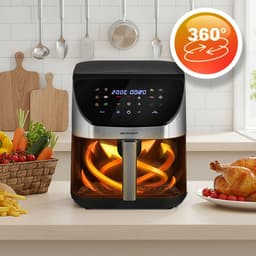 SnelShoppen - XXL Heteluchtfriteuse 8 liter Airfryer met Touchscreen, 1700W, 12 Kookprogramma's, Gezond Koken zonder Vet voor Keuken, Feest, en Gezinn — thumbnail 5