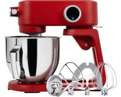 SnelShoppen - Keukenmachine 5L, Volledig Metalen Kneedmachine met 8 Snelheden, Timerfunctie en Accessoires, Deegmachine in Blauw voor Bakplezier in de