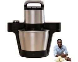 Keukenmachine - Stampmachine Fufu - Traditionele Gerechten Maken - Eén-knops Bediening - 6L Capaciteit - Zilver