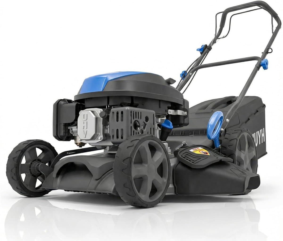 Benzine Grasmaaier - Zelfrijdend Gazonmaaier - Middelgrote Tuinen - 4-in-1 Mulch Systeem - 43 cm Maaibreedte - Zwart — afbeelding 1