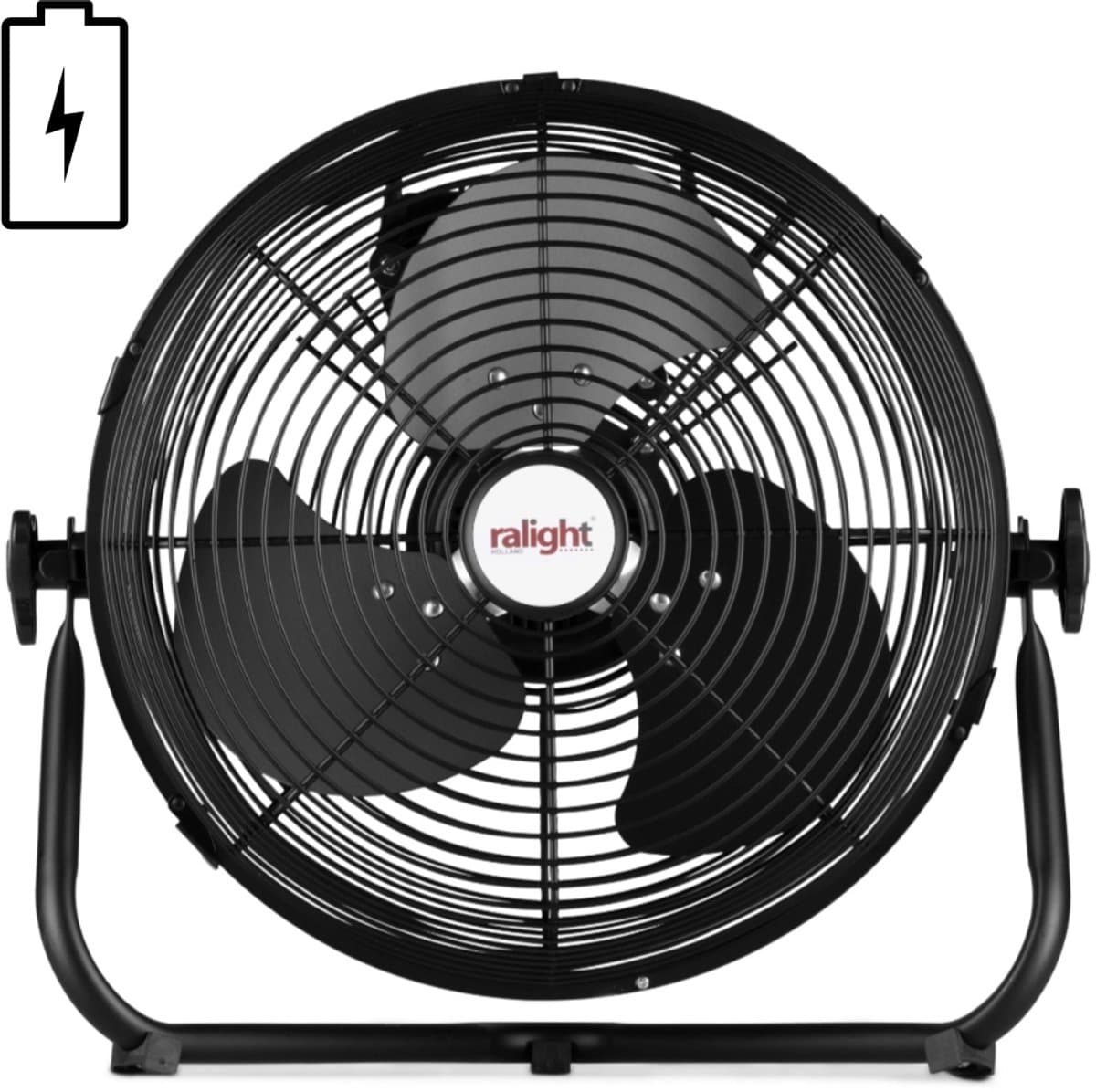 Vloerventilator ø30cm 12W 5200mHa accu zwart — afbeelding 1