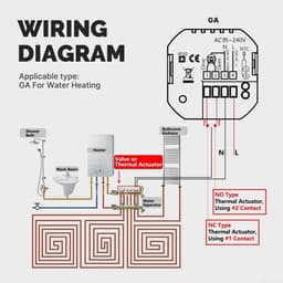 Slimme Thermostaat - Temperatuurregelaar App - Energie Besparen - 7-Daags Programma - Inbouw Paneel - Zwart — thumbnail 3