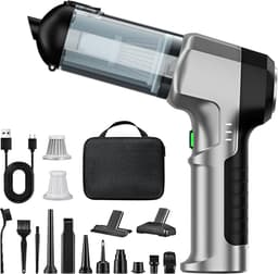 Draadloze Persluchtreiniger & Handstofzuiger – 2-in-1 Elektrische Air Duster – Oplaadbaar – Voor Auto, Toetsenbord, PC, Laptop en Huis – Met Opzetstukken — thumbnail 1