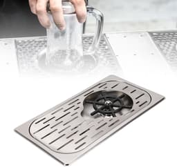 Glazenspoeler Aanrecht - Kopjesreiniger Bar - Snel Glazen Wassen - Hogedruk Reiniging - 39x22.5x9.5 cm - Zilver — thumbnail 5