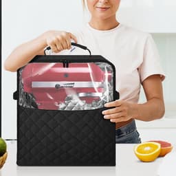 Mixer Afdekhoes - Keukenmachine Cover - Keuken Organisatie - Met Accessoirevakken - 215x348x395cm - Zwart — thumbnail 4