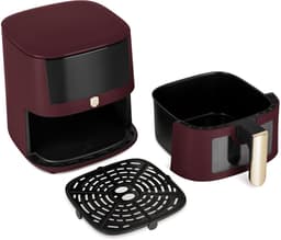 BerlingerHaus Airfryer XL Mat Bordeaux - met Kijkvenster - 5 Liter - 1400W — thumbnail 2