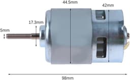 Grasmaaier Motor - Reserve Onderdeel - Gazon Onderhoud - Borstelloos Ontwerp - 10x5x5 cm - Zilver — thumbnail 4