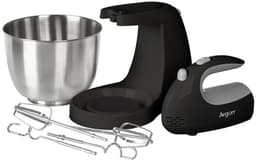 Argon Handmixer Zwart - met Standaard en RVS Mengkom - 300 W — thumbnail 3
