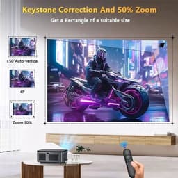 Xiwbsy - 8G Manual Focus1 - Beamer - Projector Beamer - Mini Meamer - 4k - Full HD 1080P - 1920x1080dpi - Automatische focus - met WiFi - 25000Lumens - 108W - Zwart — thumbnail 5