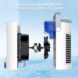 Ventilator - Tafelventilator - Ventilator klein - Tafelventilator draadloos - Vernevelende koelventilator - Watergekoelde ventilator met drie instelbare snelheden - Wit - Kunststof — thumbnail 2