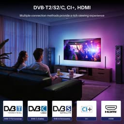 KOORUI K55Q1UQ-T8, 55 inch, 4K QLED, TIZEN TV, Randloos ontwerp, Dynamisch geluid met Dolby Audio, Top-end metalen afwerking — thumbnail 4