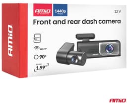 AMiO Dashcam Voor en Achter 2K + 1K WLAN – Dual Camera 2560x1440 1080P WiFi – 512GB Ondersteuning – Parking Mode G Sensor Nachtmodus — thumbnail 2