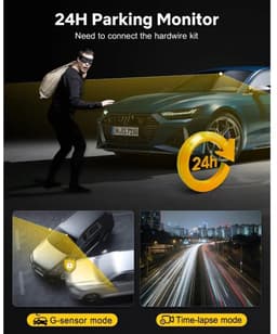GKU D700 4K Dashcam Dual: Voor- en Achtercamera met Touchscreen, GPS & 64GB SD — thumbnail 4
