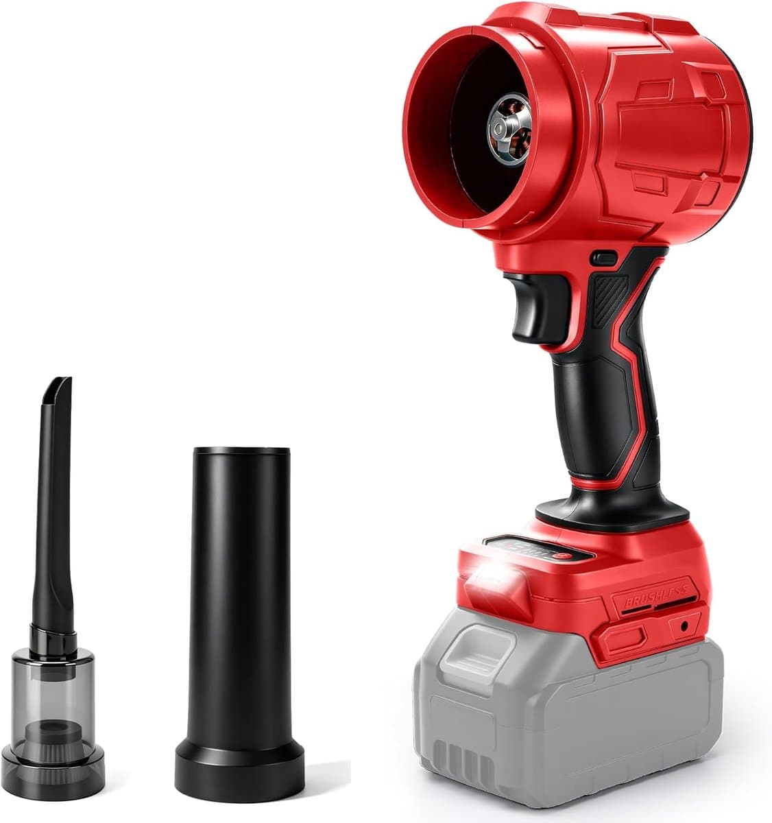 Battery Blower & Handheld Vacuum Cleaner 2-in-1 Compatible with Milwaukee 18V Battery (without Battery), Brushless - ShopVlot — afbeelding 1