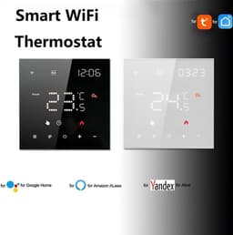 Slimme Thermostaat - Temperatuurregelaar App - Energie Besparen - LCD Touchscreen - 86x86x40mm - Wit — thumbnail 3