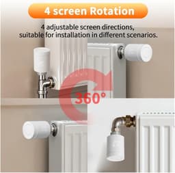 Thermostaatkraan - Slimme radiator - Energie besparen - App en spraakbediening - M30x1.5mm - Wit — thumbnail 5