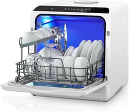 Aanrecht Vaatwasser - Tafelmodel Vaatwasser - Keuken Reinigen - Compact Ontwerp - 41 cm Breed - Wit — thumbnail 1