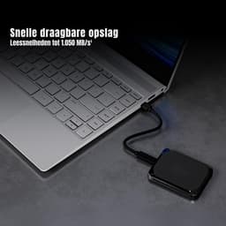 QORA® SSD Externe Harde QORAijven - SSD Externe Harde QORAijf - Zwart - ‎7cm x 5cm x 1cm — thumbnail 3