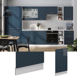 Vaatwasserpaneel - Keukenfront - Keuken Opknappen - Hoogglans Afwerking - 45 cm Breed - Donkerblauw — thumbnail 3