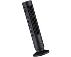Torenventilator - Stille Koeler - Persoonlijke Koeling - Smart Voice Control - 10x10x34 cm - Zwart