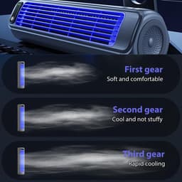 Luchtkoeler - Draagbare airconditioner - Persoonlijke Koeler - 3 in 1 mini Mobiele airco - Stille draagbare airconditioner met 3 snelheden - Bladloze verticale luchtcirculatie - Voor slaapkamer keuken en kantoor - Ruimtegrijsr — thumbnail 3