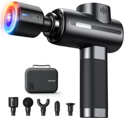 Massage Gun - Spier Stimulator - Spierherstel Ontspanning - Verwarmen Koelen Hoofd - 0.7kg Lichtgewicht - Zwart — thumbnail 1