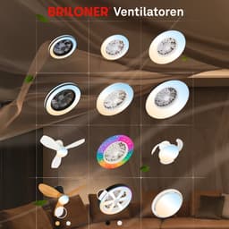 BRILONER Lufito - Plafondventilator met verlichting - LED plafondlamp met ventilator - ventilator lamp zomer- en wintermodus - dimbaar - CCT - Ø60 - wit — thumbnail 3