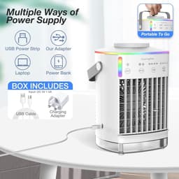 Draagbare Airconditioning - Mobiele Airco - 4-in-1 Luchtkoeler - 3 Snelheden - Mini Airconditioning - Slaapkamer - Kantoor — thumbnail 2