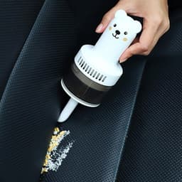 Bureaustofzuiger Mini - Handheld Reiniger - Bureau Schoonmaken - Stille Werking Draadloos - 14.5 cm Lengte - Wit — thumbnail 2
