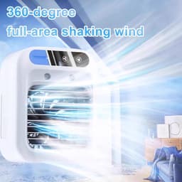 Draagbare bureau-airconditioner, kleine stille draadloze AC met aanraakpaneel en grote watertank voor kantoor en slaapkamer, 220V — thumbnail 2
