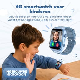 Denver Kindersmartwatch met GPS - Videobellen/SMS - SOS-knop - 4G - GPS Tracker - Simkaart - SWGL149BU - Blauw — thumbnail 2