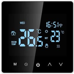 Digitale Thermostaat - Slimme Regelaar - Verwarming Instellen - Wekelijks Programmeerbaar - LCD Touch Display - Wit — thumbnail 1