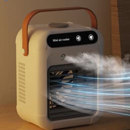 Draagbare luchtkoelventilator met twee snelheidsstanden, stille verneveling, 500 ml waterreservoir, USB-voeding, geschikt voor slaapkamers, bureaus, buiten en andere plaatsen. — thumbnail 3