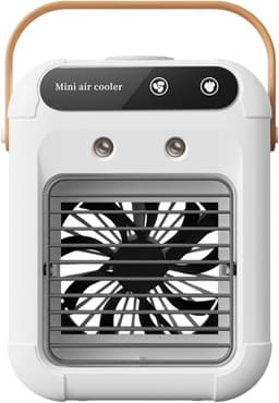 Draagbare luchtkoelventilator met twee snelheidsstanden, stille verneveling, 500 ml waterreservoir, USB-voeding, geschikt voor slaapkamers, bureaus, buiten en andere plaatsen. — thumbnail 1