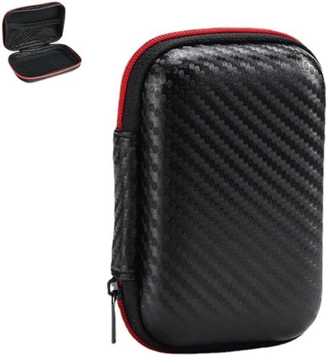 Beschermhoes voor externe harde schijf 11 cm x 8 cm x 4 cm - Draagbare externe SSD reistas organizer zwart — afbeelding 1