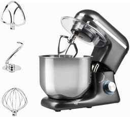 Lìon® Deegmachine - Mixer met Kneedhaak - Kneedmachine - Grijs - 34cm x 25cm x 38cm — thumbnail 1