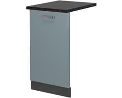 Vaatwasserfrontpaneel - Paneel Vaatwasser - Keuken Integratie - Volledig Geïntegreerd - 45 cm - Blauw-grijs