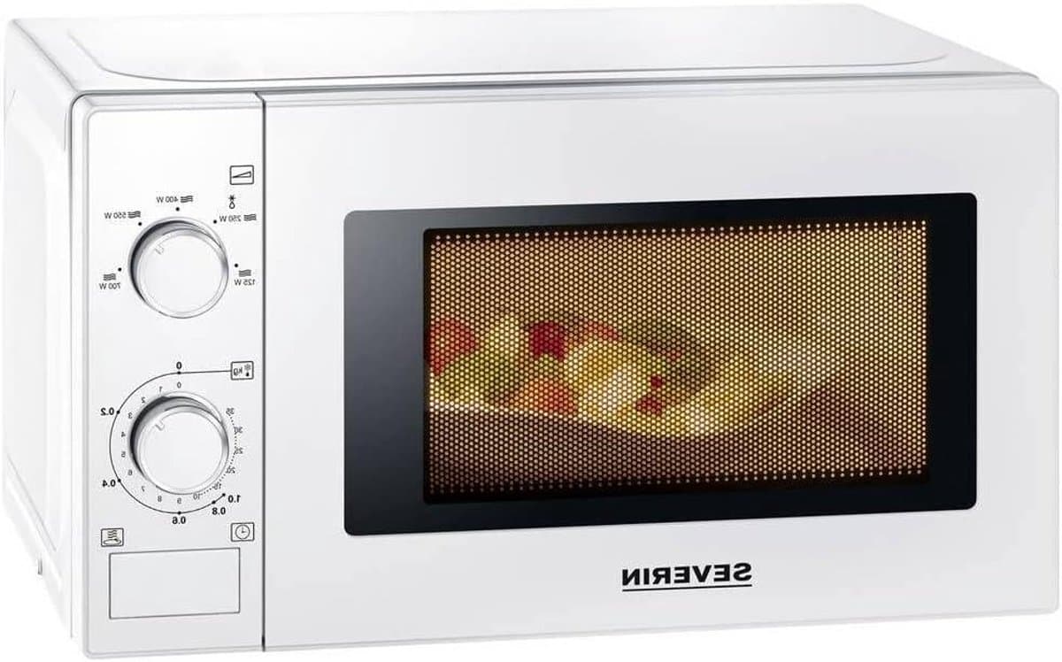 Magnetron - Oven Verwarming - Snel Eten Opwarmen - Roestvrij Staal Interieur - 20 Liter - Wit — afbeelding 1