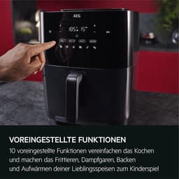 Luchtfriteuse met Stoom - Heteluchtfriteuse Airfryer - Gezond Koken - Met Stoomfunctie - 69 Liter - Zwart — thumbnail 2