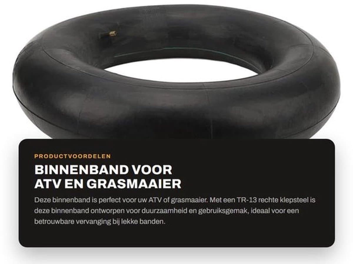 Binnenband 500-12 inch - TR-13 Klepsteel - Stevige Binnenband - Lekbestendig - Geschikt voor Grasmaaiers/ATV's - Hoogwaardig Rubbermateriaal — afbeelding 1