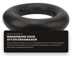 Binnenband 500-12 inch - TR-13 Klepsteel - Stevige Binnenband - Lekbestendig - Geschikt voor Grasmaaiers/ATV's - Hoogwaardig Rubbermateriaal