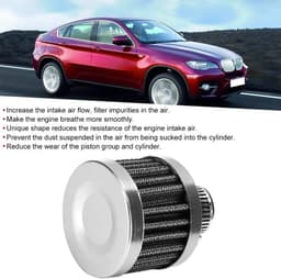 25mm/1in Universele Mini Luchtinlaat Filter Vent Carterontluchting Auto Accessoire(zilver) — thumbnail 2