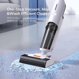 Steelstofzuiger - Vacuum Cleaner - Draadloze Stofzuiger- Kruimeldief Snoerloos - 5500Pa Zuigkracht - Handstofzuiger - Nat- en Droogreiniger - Zelfreiniging in 1 Minuut en Dubbel — thumbnail 3