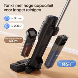 Lubluelu T8 nat- en droogzuiger - 18Kpa Draadloze Nat- en droogzuiger met zelfreinigend systeem– Alles-in-één vloerreiniger - 960ML Grote watertank - Snel opladen - Geschikt voor Harde vloer — thumbnail 2