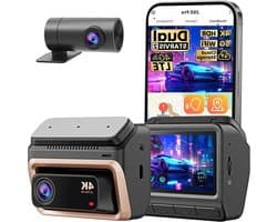 Dashcam 4K Dubbel - Auto Camera Voor Achter - Veiligheid Onderweg - Dual STARVIS 2 Sensoren - 3 inch Display