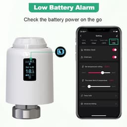 Slimme Thermostaatkop - Radiatorkraan Actuator - Energie Besparen - Wifi Bediening - M30*1.5 - Wit — thumbnail 5