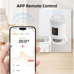 Thermostaat Radiator Actuator - Thermostaatkraan Temperatuurregelaar - Verwarming Regelen - APP Afstandsbediening - M30x1.5mm - Wit — thumbnail 5